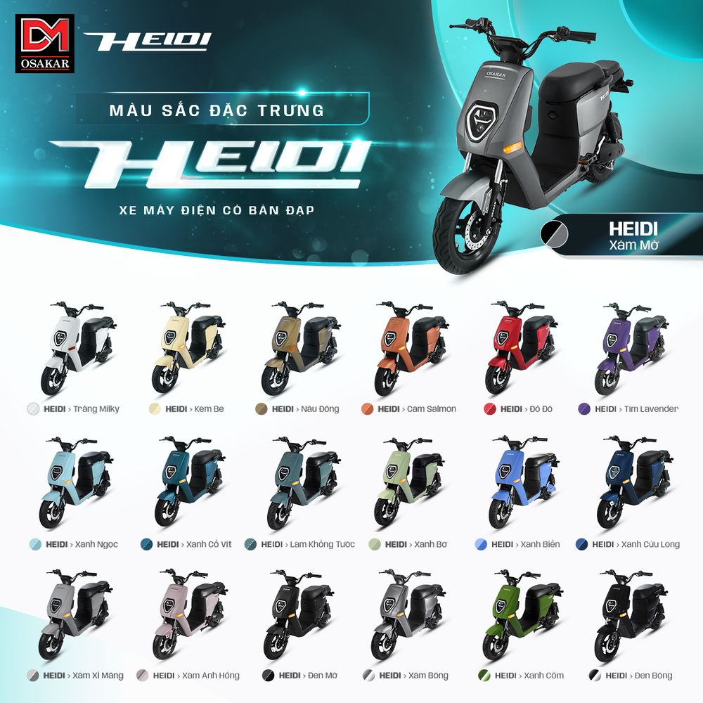 Chiêm ngưỡng loạt xe đạp điện Osakar mới nhất 2025: Thiết kế trẻ trung, pin khỏe