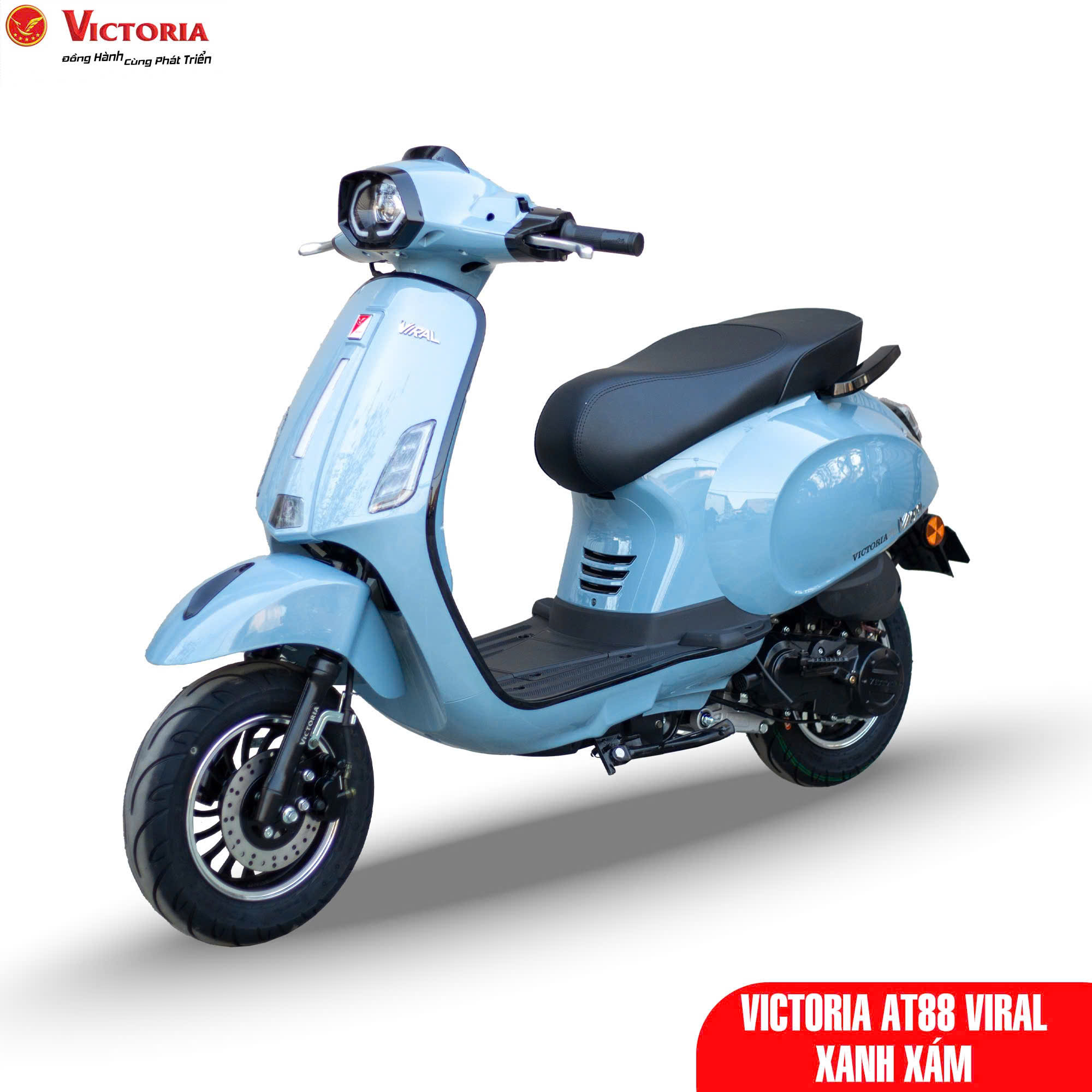 Đánh giá chi tiết xe ga 50cc Victoria AT88 Viral đời mới