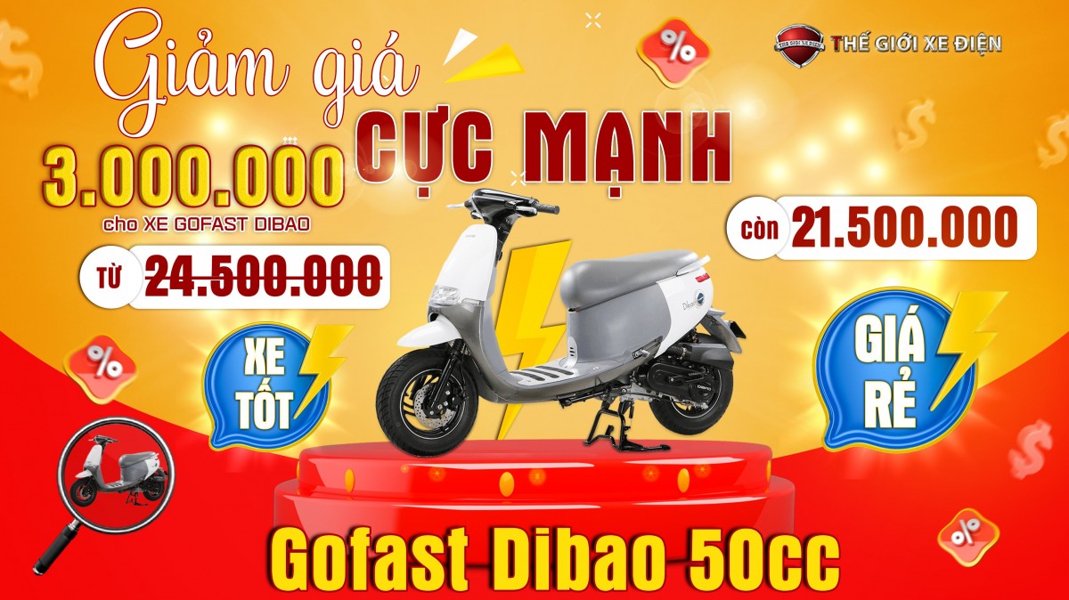 Bạn biết gì chưa? Xe ga 50cc Dibao Gofast giảm giá chỉ con 18.590.000 đồng