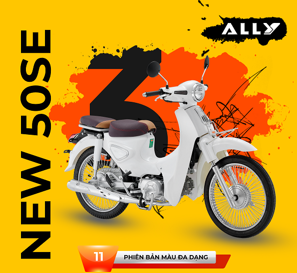 Xe số 50cc Cub New Ally 50SE với những cải tiến hiện đại