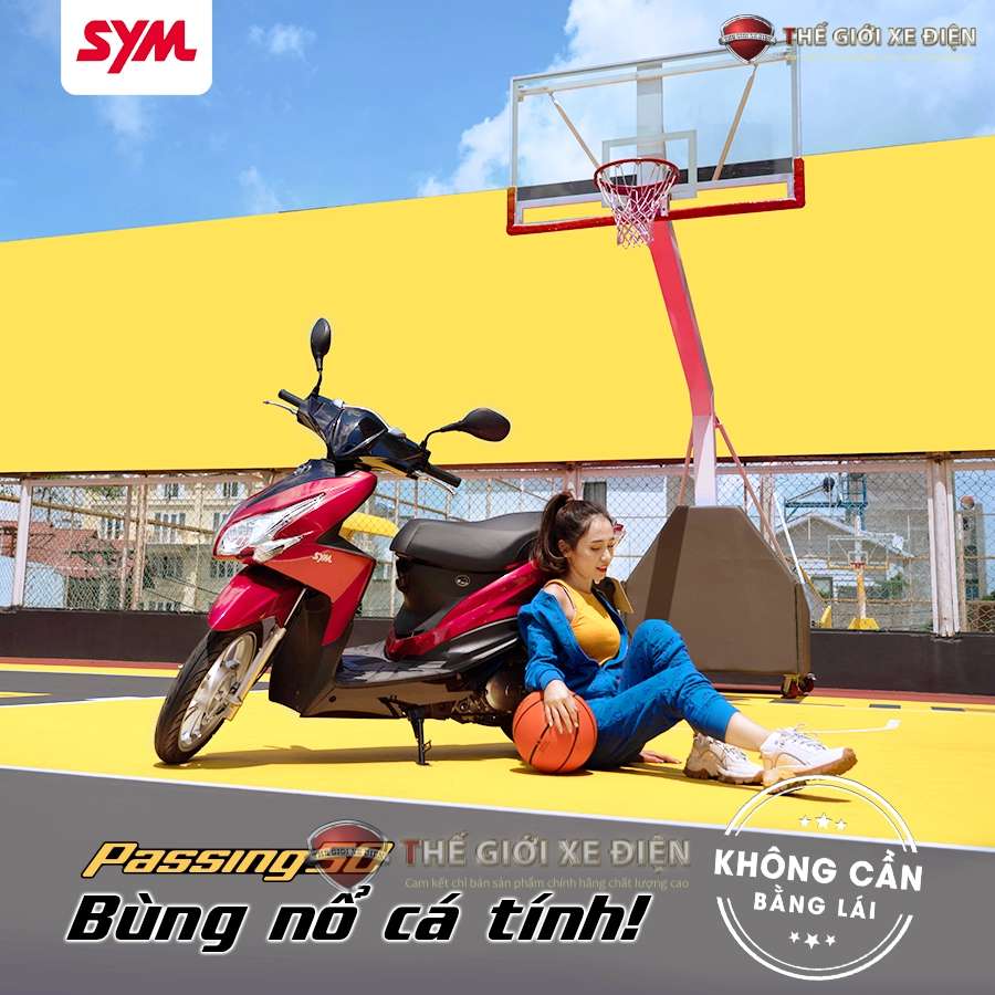 Xe Ga 50cc SYM Passing Sơn Bóng